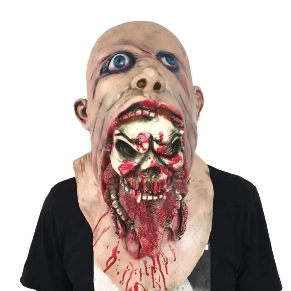 Máscara "Doble Horror Calavera Sangrienta"