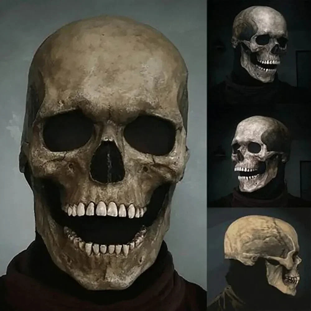 Máscara de Calavera Realista con Mandíbula Móvil – Exclusivo Club Boo