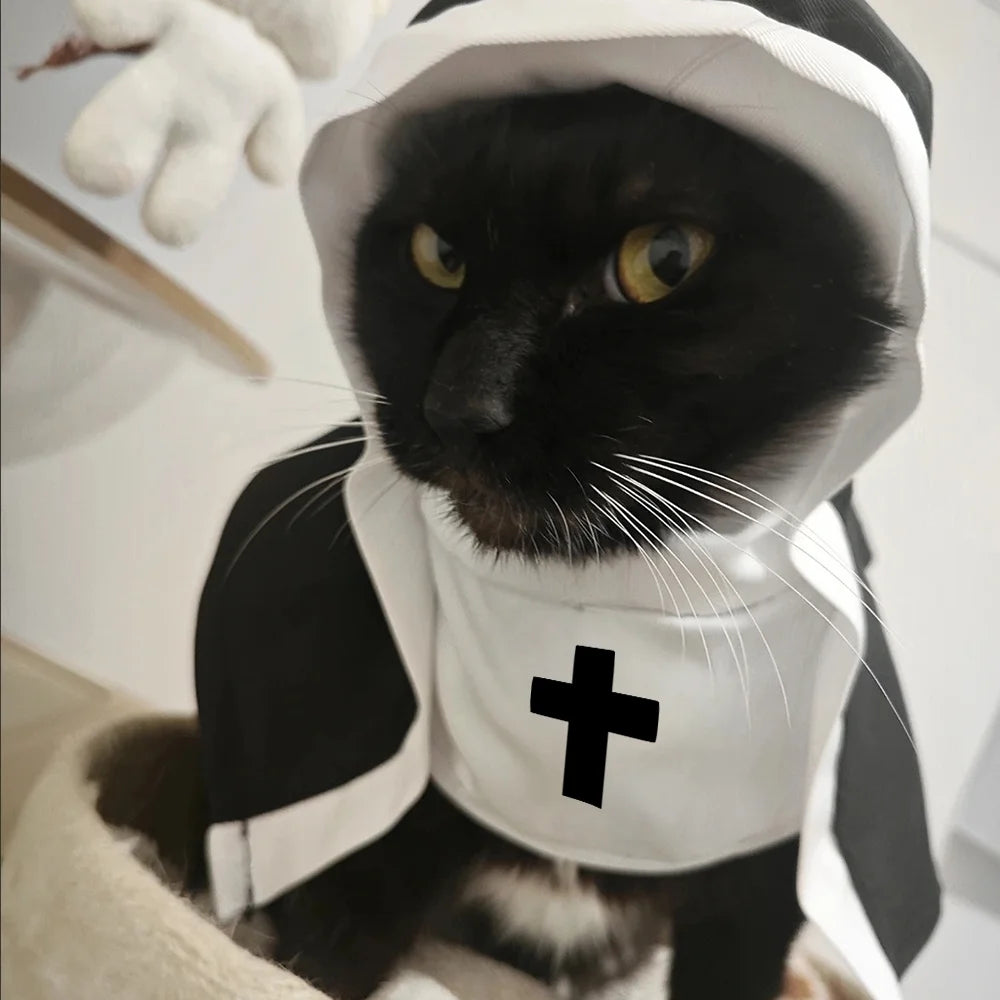 Disfraz Monja para Perros y Gatos