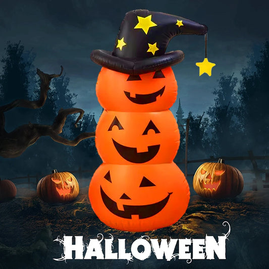 Torre Inflable de Calabazas con Sombrero de Bruja – Exclusivo Club Boo