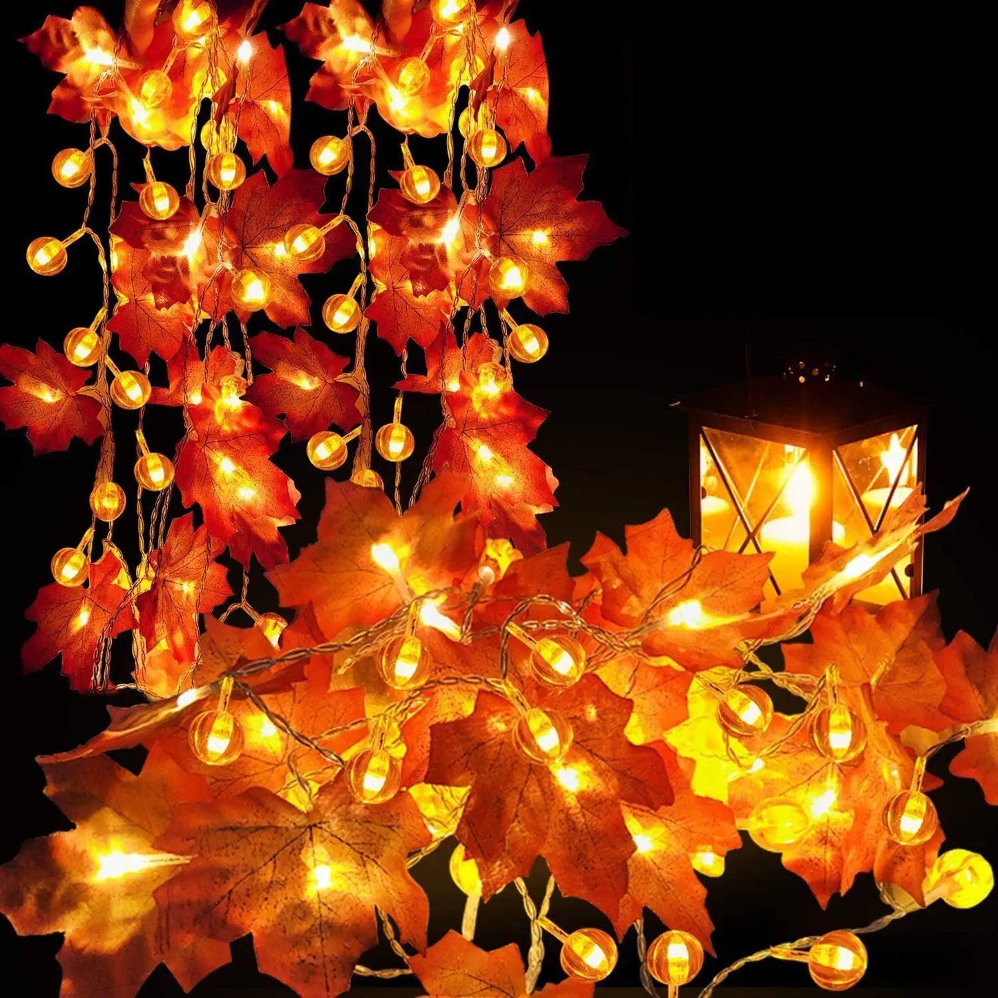 Luces LED Hojas Otoñales – Guirnalda Decorativa