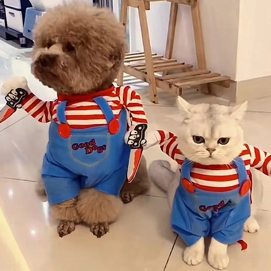 Disfraz de Mascotas “Chucky” – Terror y Diversión para tu Gato o Perro
