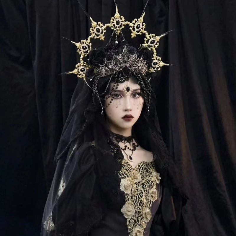 Diadema con acabados góticos Halloween