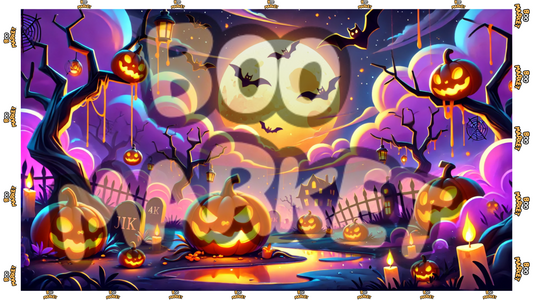 Ilustración Halloween - Jardín Casa Embrujada (Para Ordenador)